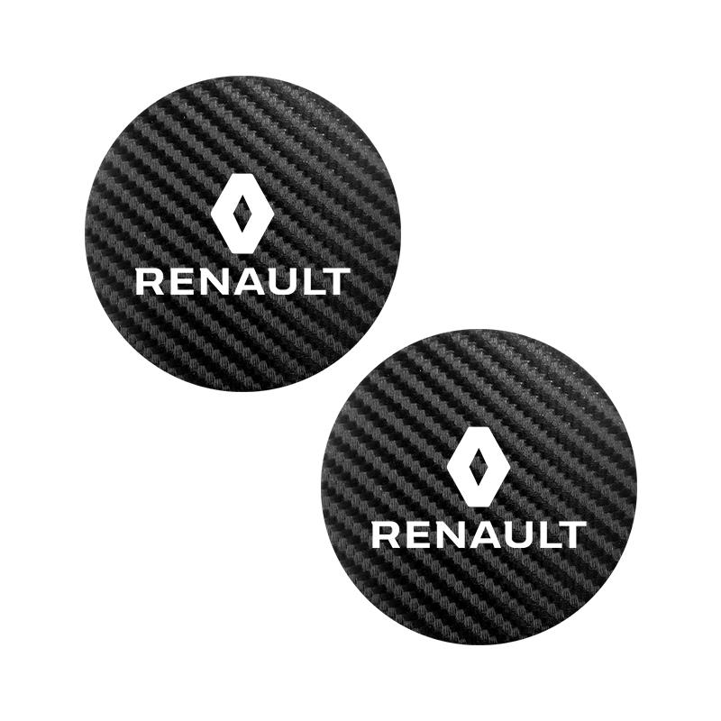 Car Coasters Water Cup Mats Waterproof Slot Pad Auto Accessories For Renault RS Megane 2 3 4 Trafic Scenic 2 Clio Captur Twingo T444