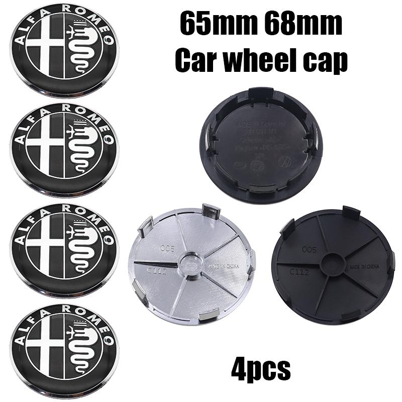 IMKC9 4pcs 65mm 68mm alfa romeo 3D Car wheel emblem Wheel Center Hub auto Rim refit dust-proof badge covers cap styling accessories