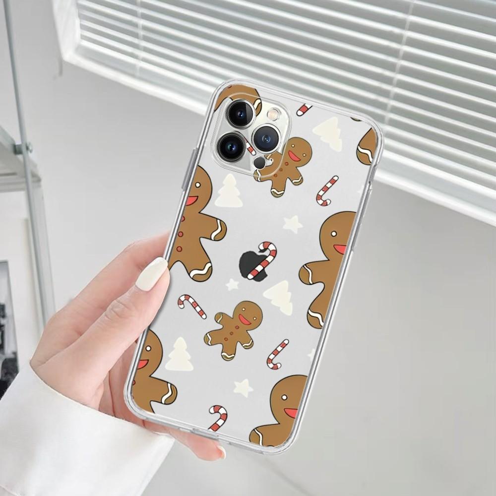 Рождественский коврик для мыши для iPhone 16 15 14 13 12 Mini 11 Pro XS Max X XR SE 6 7 8 Plus Мягкая силиконовая крышка
