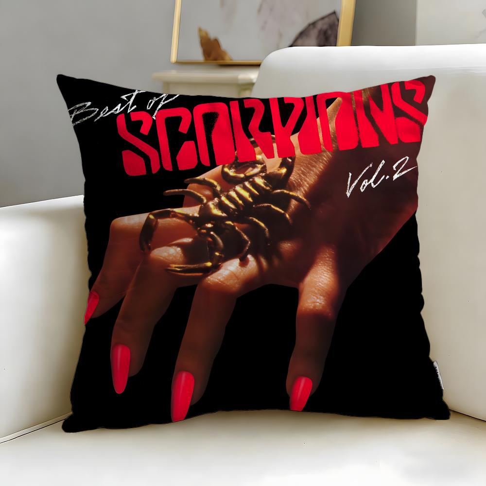 Классическая группа Scorpions Наволочка Мягкая Легко стирающаяся Подушка Универсальная для Дивана Кровати Путешествий и Офиса