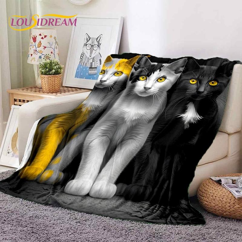 3D Persian Cat,Cute Calico Cat,Ragdoll Cartoon Soft Blankets,Keep Warm Throw Blanket for Picnic Beds Sofa Home Bedroom Gift Kid