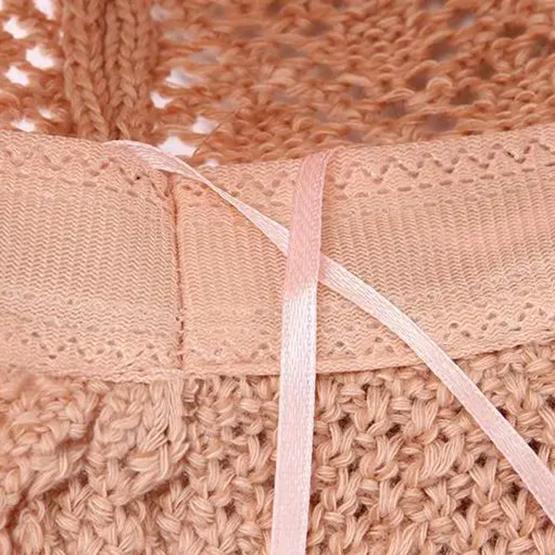 WTEMPO Foldable Summer Knitted Bucket Hats Women's Solid Color Bow Flower Wide Brim Outdoor Travel Beach Hats