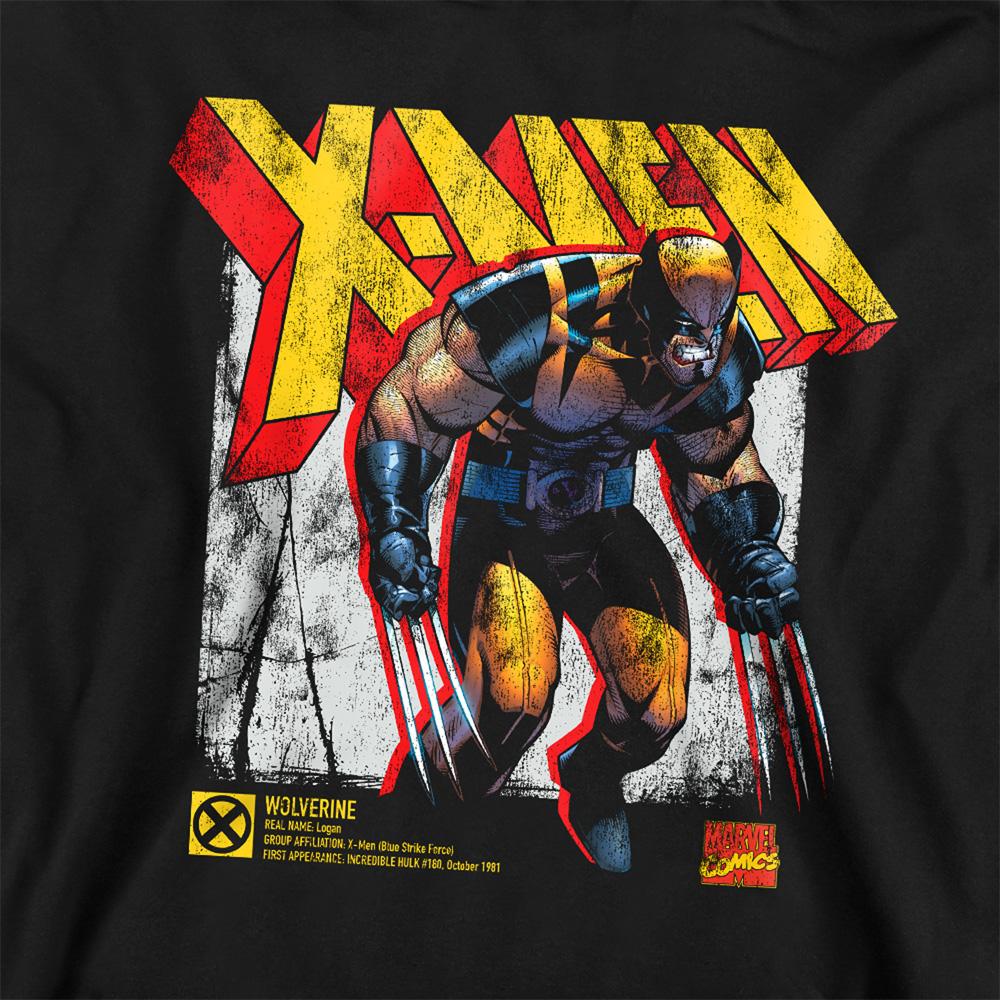 X-Men Childrens/Kids Info Wolverine Pull Over Hoodie