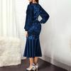 Slim Comfy Popular Sequin V Neck Long Sleeve Dress Prom Dress