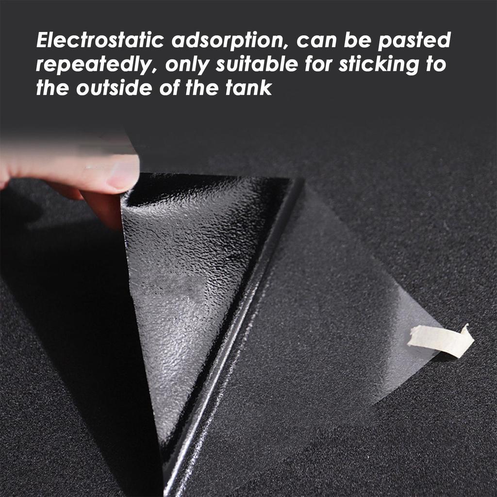 30/40см Наклейка для фона аквариума Черная Статическая пленка Самоклеящаяся пленка Обои Декорации для фона аквариума