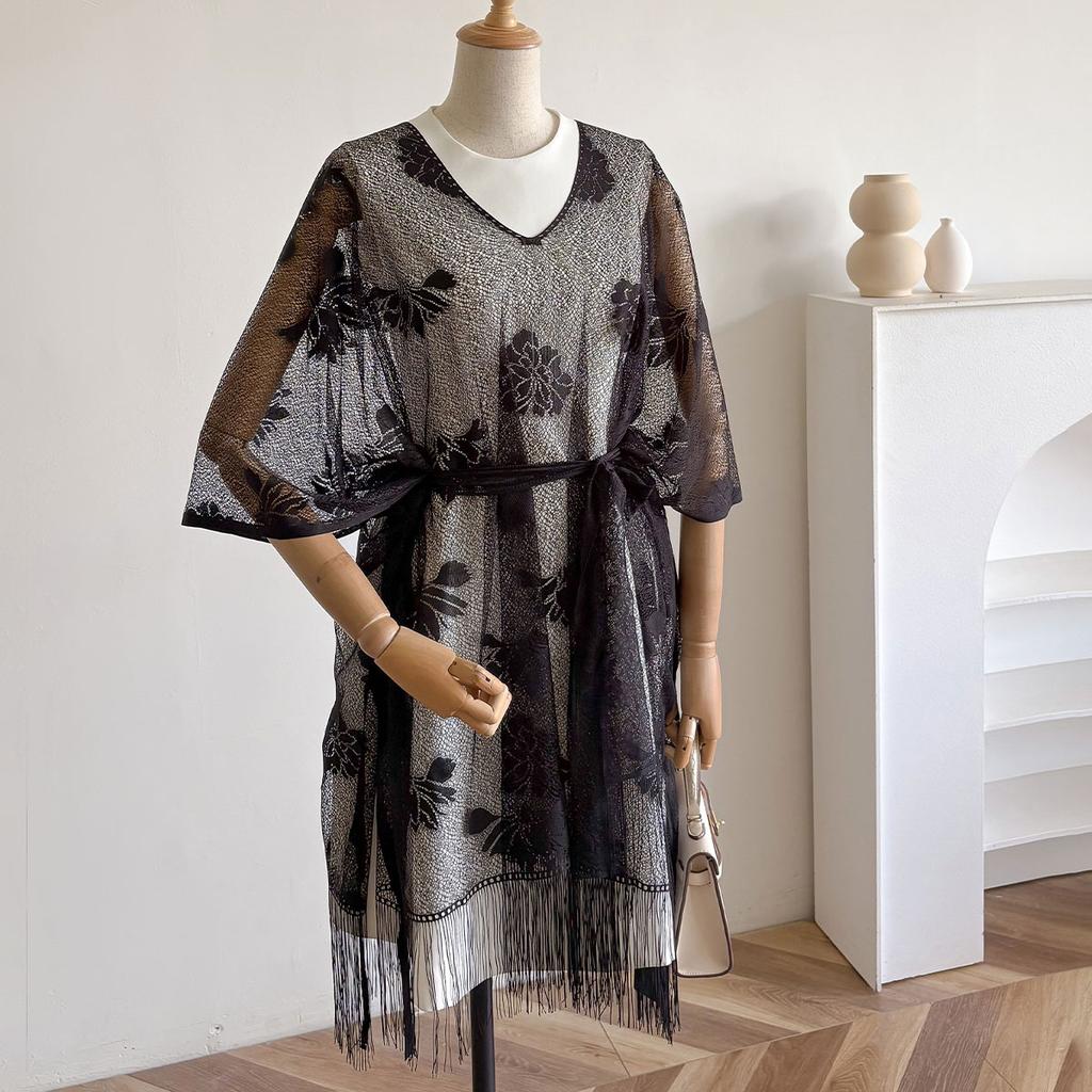 Women Lace Floral Shawl Hair Head Wrap Poncho Beach Sunscree Elegant Breathable Outdoor Lady Latest Design Scarf