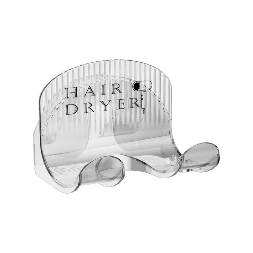 Стильный держатель для электрического фена, пластиковый кронштейн для вентилятора без проколов, многофункциональная настенная полка для хранения вещей в ванной комнате