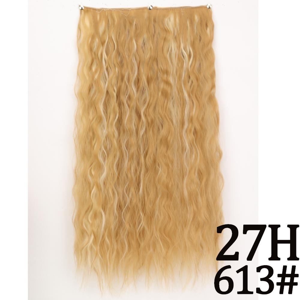 MERISIHAIR Длинные волнистые синтетические волокна 22 дюйма 5 зажимов для наращивания волос Волнистые прямые волосы Черный Коричневый Блондинка Повседневная одежда