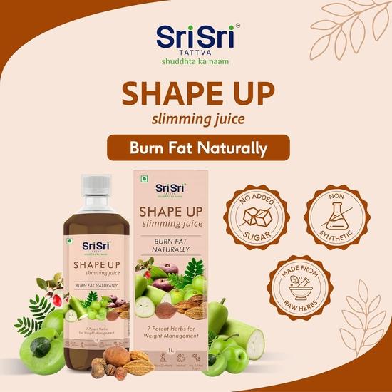 Sri Sri Tattva Shape UP Juice | 7 Potent Herbs For Weight Management | No Added Sugar | 1 L