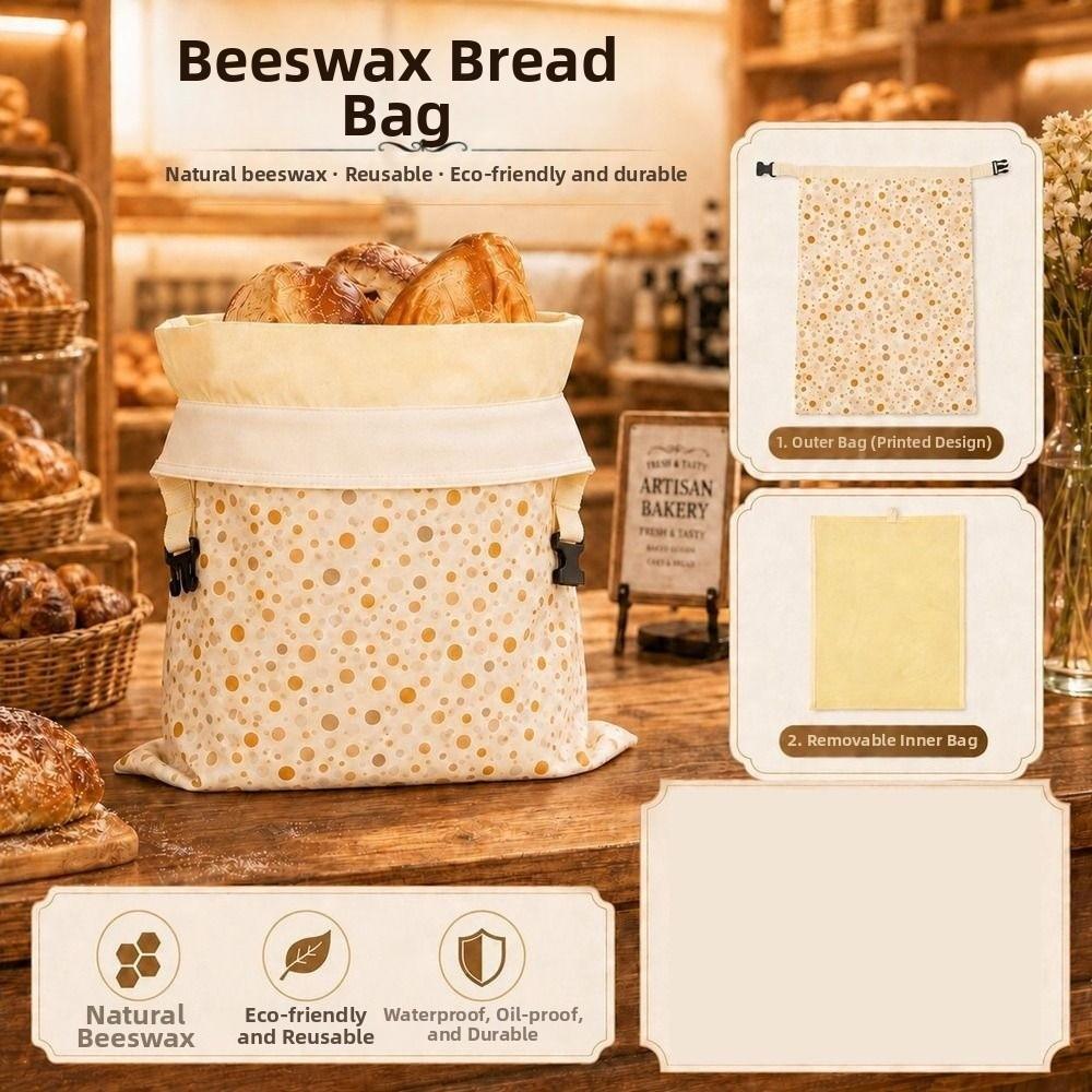 Reusable Beeswax Bread Bags Beeswax Coated Food Storage Bags Sourdough Bread Bags Cheese Storage
