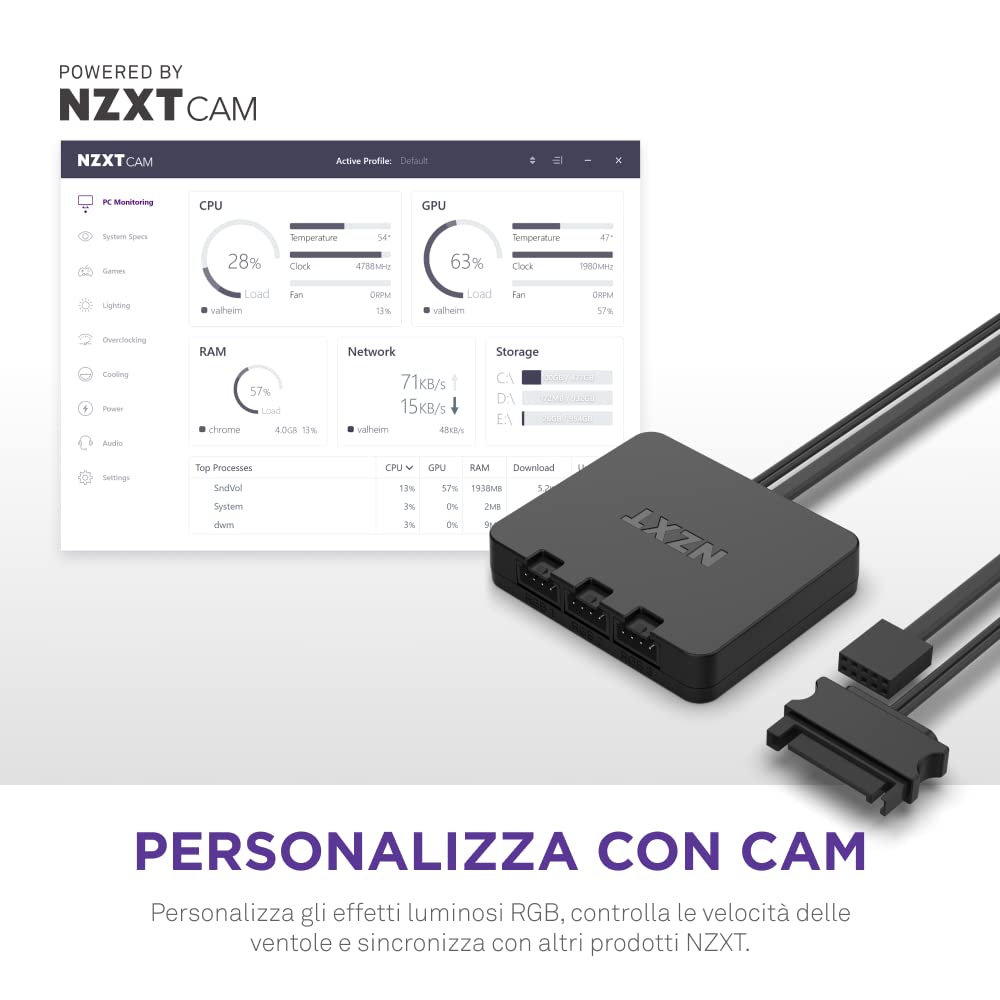 Вентилятор NZXT F140 RGB Duo 140 мм RGB 20 индивидуально адресуемых светодиодов Сбалансированный воздушный поток и статическое давление Гидродинамические подшипники ШИМ-управление Резина