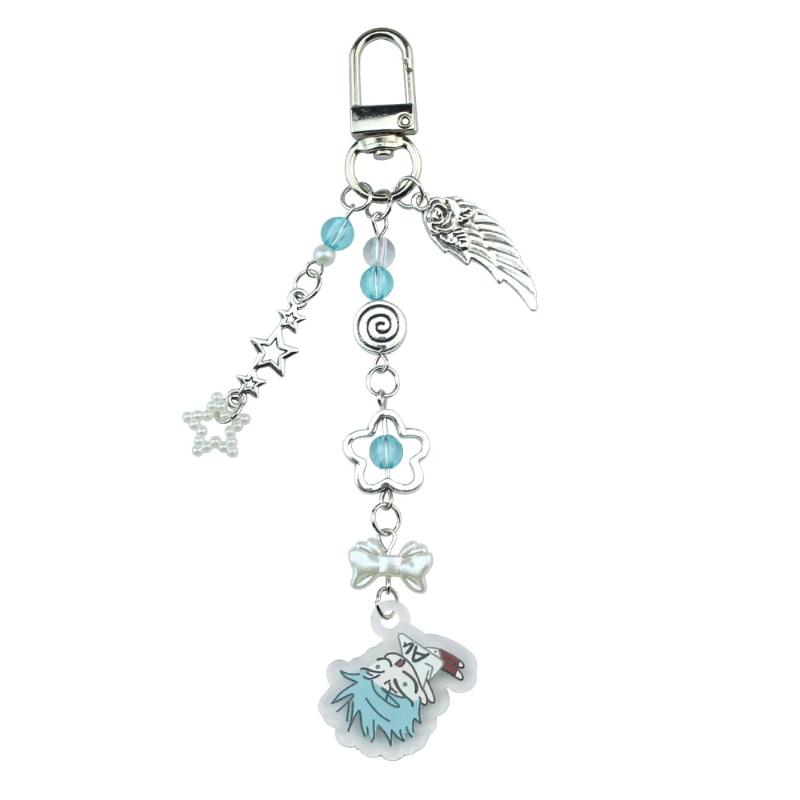 1 шт. аниме инопланетянин сцена брелок сердце бант телефон подвеска бисерный брелок универсальный рюкзак украшения аксессуары подарки