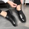 Men's Autumn Leather Shoes & Korean-Style Business Suits: Versatile, Youthful, Casual & Perfect for Office or Groom Wedding.