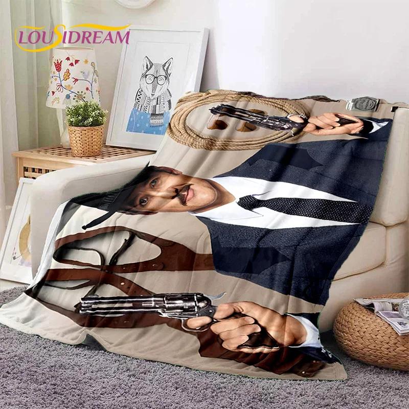 3D Jose Pedro Pascal Actor Star Soft Blankets,Keep Warm Throw Blanket Comfortable Blanket for Picnic Beds Sofa Home Bedroom Gift