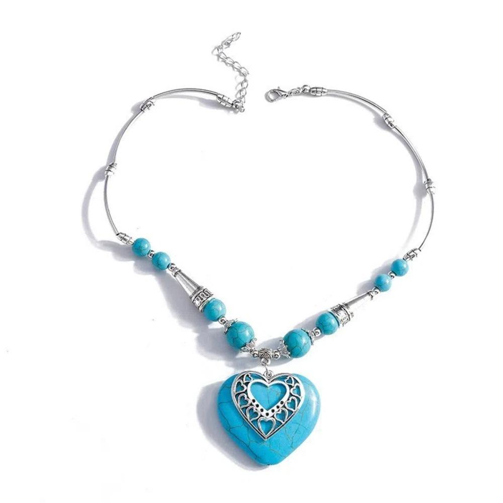 Цветочные этнические ожерелья из бусин в богемном стиле, чокер, ретро ожерелье с каменным кулоном, подарки