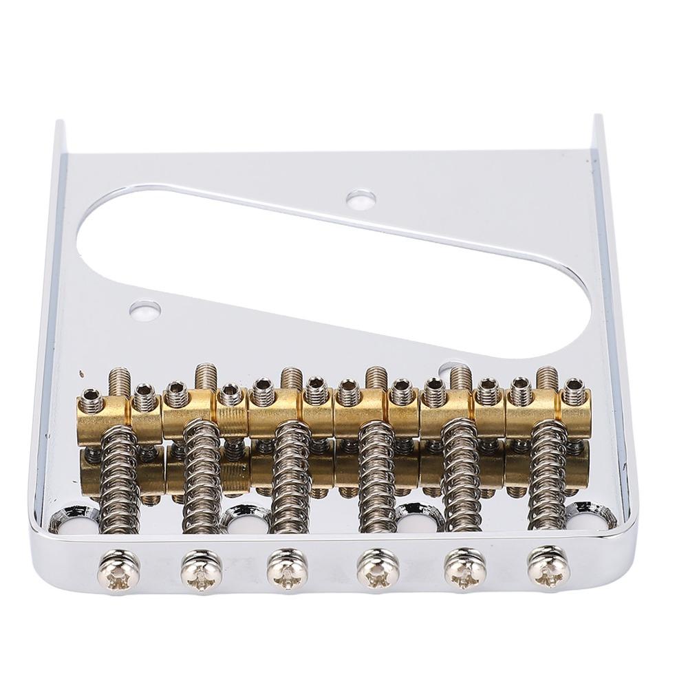 Metal For Telecaster Bridge 6-Saddle 6 String Bridge Electric Guitar Bridge For Electric Guitars