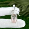 925 Sterling Silver Oval Heart Chakra Rose Quartz Gemstone Bezel Wedding Pendant