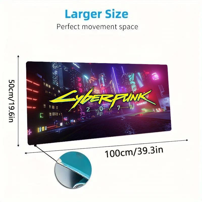 Cyberpunk 2077 Color Mouse Pad Large Gaming Table Cushion Non-slip Laptop Tablet Big Mousepad XXL Mat Mini PC Playmat With Lock edge