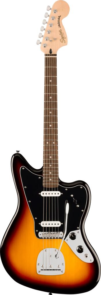 Squier by Series Jaguar Laurel Fingerboard Black Pickguard Sunburst Squier Fender/Affinity 3-Color