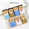 4pcs Bald Uncle Erasers Novelty Eraser from Hairy To Hairless, Pencil Erasers Cleaning Tools Office School Supplies