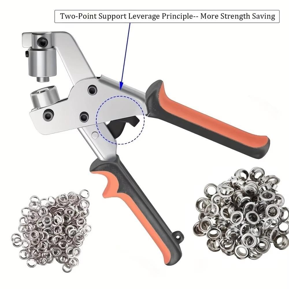 with Grommets Hand Press Grommet Puncher Manual Press Hole Punch Pliers Eyelet Installation Tool