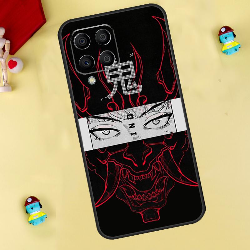 Японский чехол-маска Хannya Oni для Samsung Galaxy M13 M33 M53 M14 M12 M15 M06 M16 M36 M56 M31 M32 M52 M35 M55 M34 M54