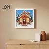 Needlepoint Kit for Beginners DIY Christmas Kit, Holiday Cross Stitch Santa Snowman Elk Patterns, Tree Crafting Needlework Craft Adults Teens,