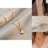 Elegant Titanium Steel Love Letter Necklace For Casual And Office Use