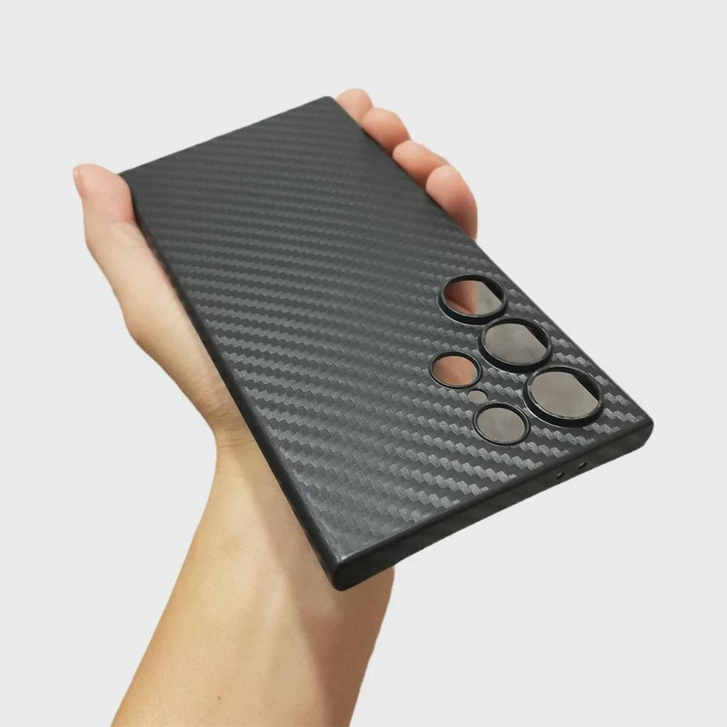 Чехол с узором из кевларового углеродного волокна для Samsung S24 Ultra/S23U/S24+ - ультратонкий защитный чехол