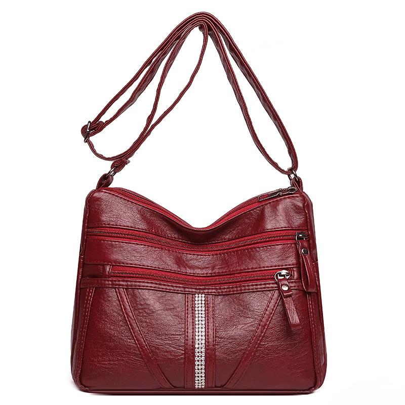 Женская сумка Мягкая сумка из искусственной кожи на одно плечо Crossbody Маленькая квадратная сумка