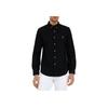 Polo Ralph Lauren Ss23 Однотонная рубашка с длинным рукавом и вышитым логотипом Мужские рубашки черного цвета 710767828-001