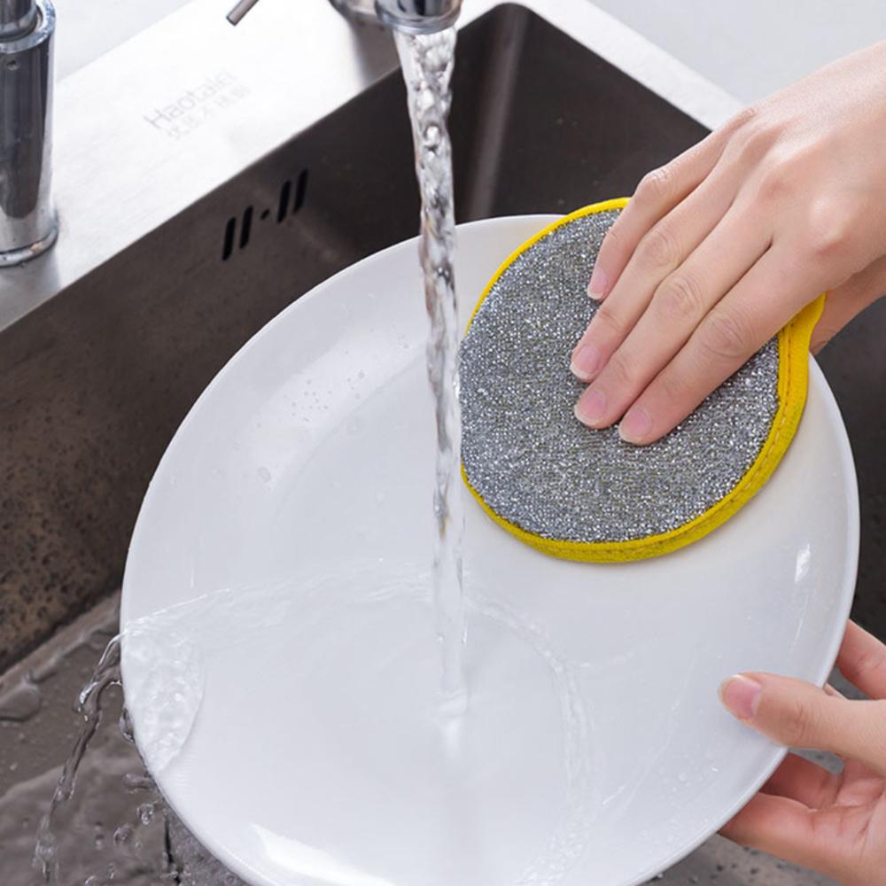 5/10 шт. двусторонняя губка для мытья посуды, кастрюля, губки для мытья посуды, бытовые чистящие средства, кухонная посуда, щетка для мытья посуды