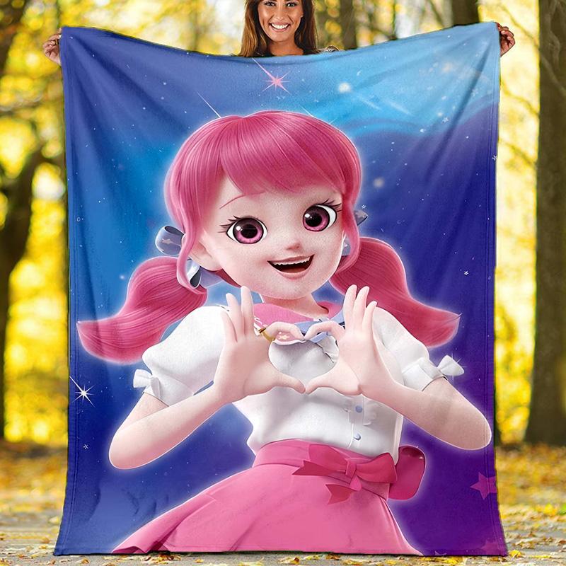1pc Catch Teenieping Magic Sweethear2 Theme Blanket - Digital Print, Polyester, Cozy for All Seasons, Perfect for Outdoor, and Travel