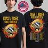 Футболка Guns N Roses Тур 2026 Североамериканский Расписание Даты Двусторонняя Футболка Унисекс