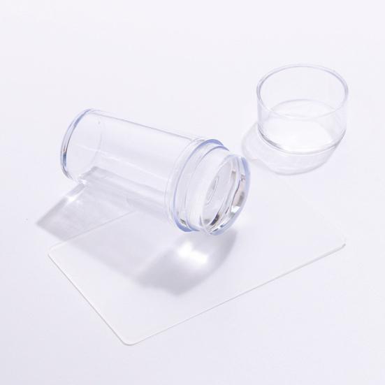 1 Set Nail Art Stamper High Durability Smooth Surface Compact Size Good Elasticity Detachable
