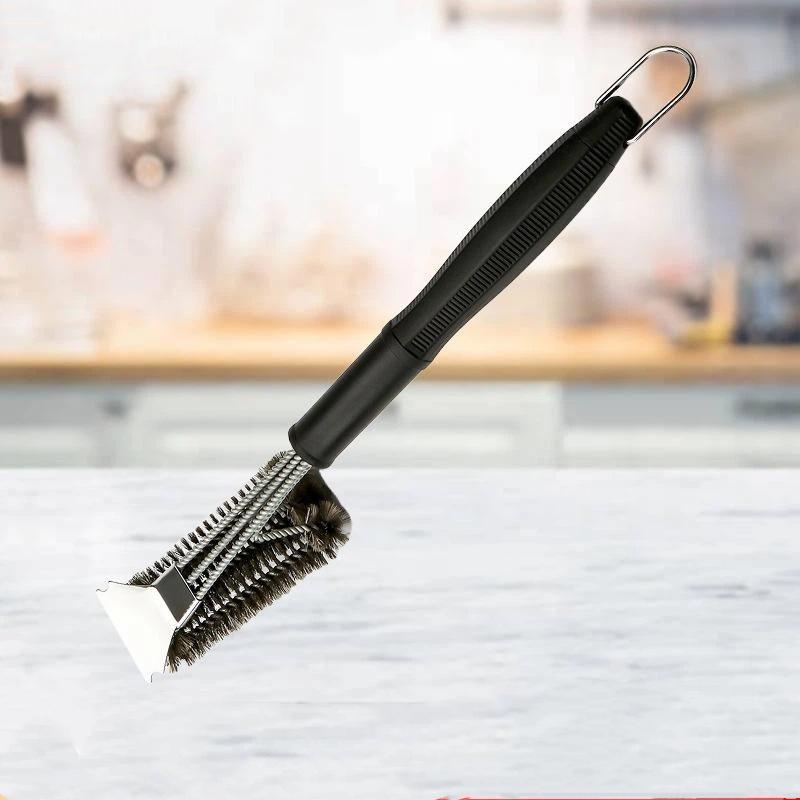 Barbecue Grill Bbq Brush Clean Tool Grill Accessories Stainless Steel Bristles Non-Stick Cleaning Brushes Barbecue Accessories