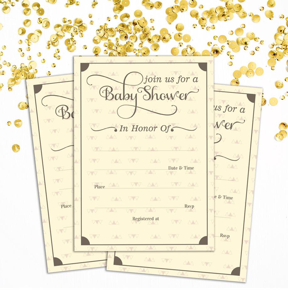 Пригласительная открытка на празднование рождения ребенка Darling Souvenir, которую можно распечатать, заполнить или написать в пустом месте, пригласительные на вечеринку, упаковка из 28 штук