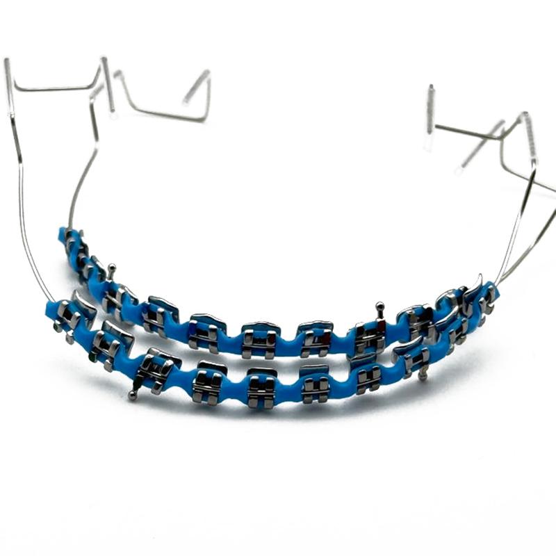 1 пара цветных брекетов стоматологические накладные брекеты с крючком временное украшение зубов с металлическими дугами лигатура для брекетов