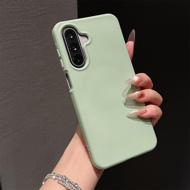 Samsung A17 Магнитное Поглощение Премиальный Силиконовый Чехол для Телефона