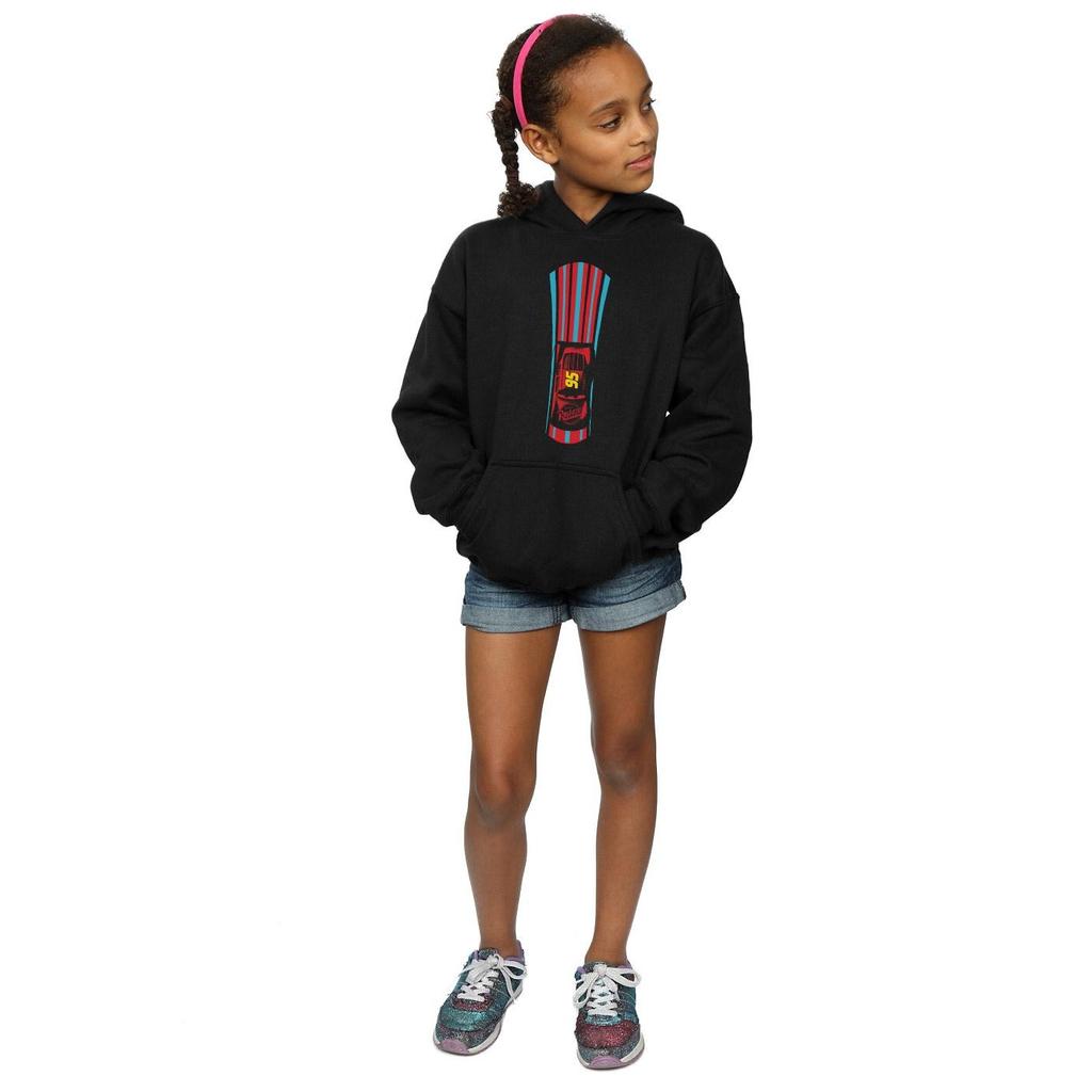 Disney Girls Cars Lightning McQueen Stripes Hoodie
