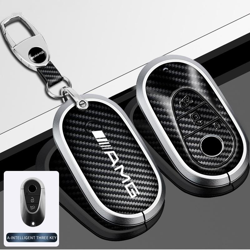 AABCV1 Car Key Case Cover Accessories For Mercedes Benz A C E S G Class GLC CLE CLA GLB GLS W177 W205 X167 AMG W223 W206 C260 C300 S400