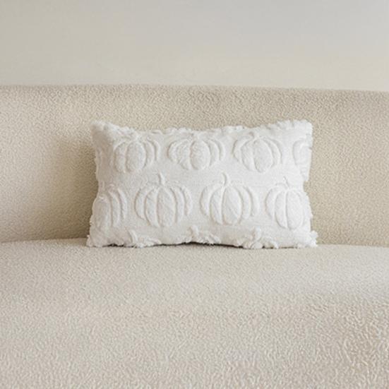 Pumpkin Pattern Pillowcase Solid Color Hide Zipper Soft Wool Velvet Pillow Case Halloween Cushion
