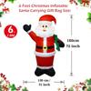 Outdoor Christmas Inflatables - LED Light Snowman, Branch Snowman, Gingerbread Man, Gift Bag Snowman Lawn Yard Decor