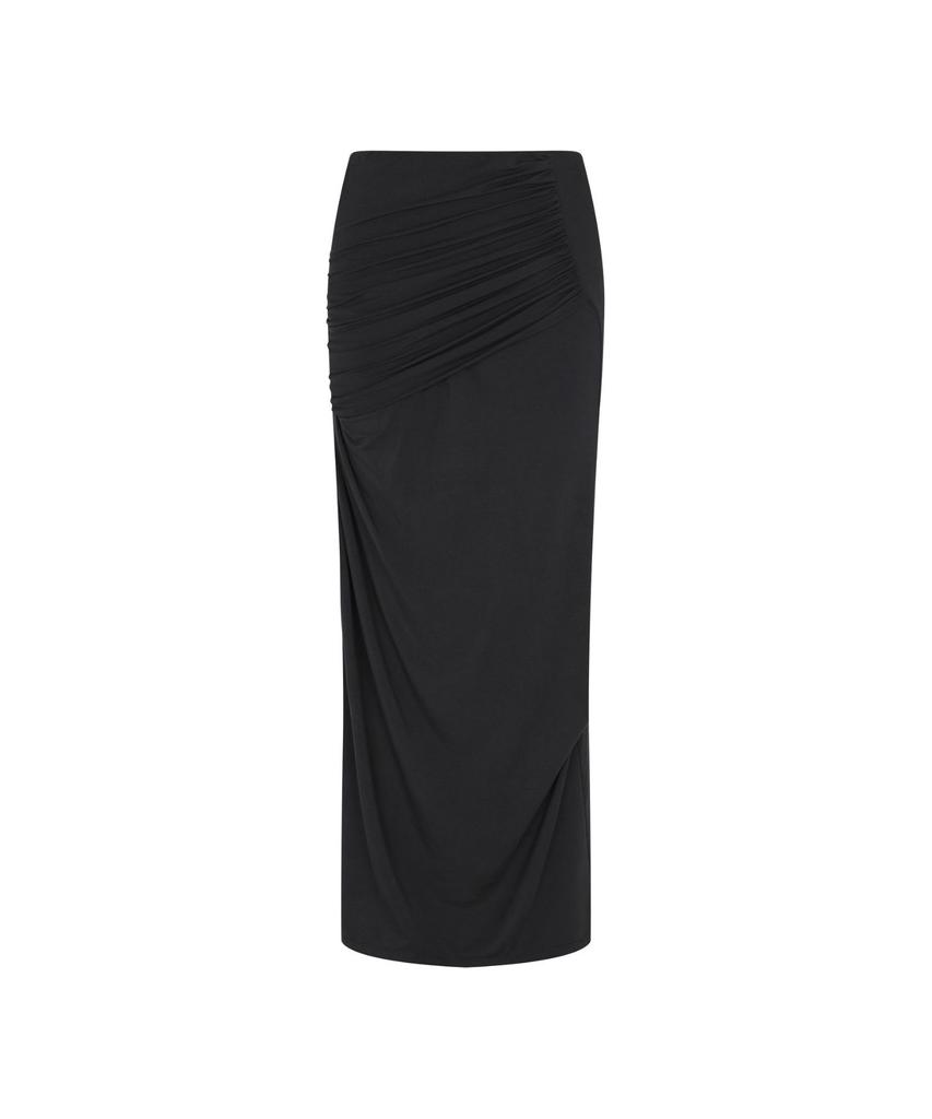 MONDAYFLOW Jersey Fluid Skirt_Black