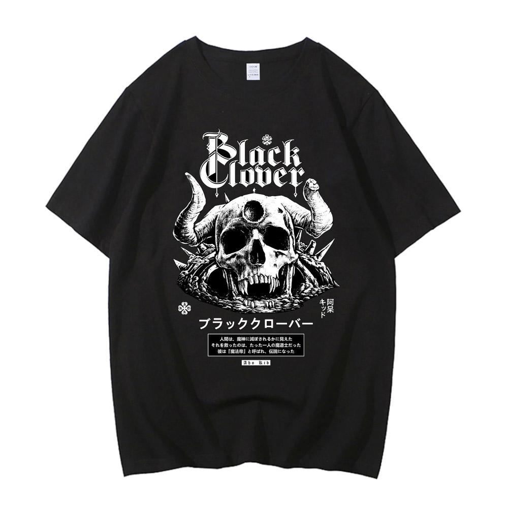 Мужская Женская Черный Клевер Футболка Аста Манга Футболка Хлопковая Футболка Одежда Летняя С Коротким Рукавом Футболки Уличная Одежда