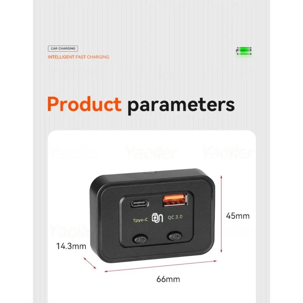 12-24 В QC3.0 PD автомобильное зарядное устройство USB порт с отдельным переключателем управления автомобильное зарядное гнездо адаптер водонепроницаемый для автомобиля морской лодки автофургона