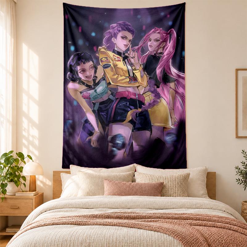 Kpop demon hunters Tapestry highquality for decorating living room bedroom dorm walls ideal as bedroom wallart orholiday gift