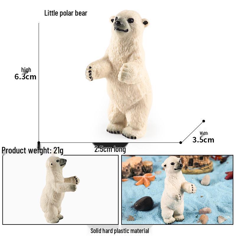 Realistic Arctic Animal Models Toys: Polar Bear, Beluga, Seal, Wolf, Snow Leopard, Penguin