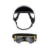 Comfortable Dog Sports Helmet Goggles Set with Shock Absorption Easy to Wear Design for Pet Outdoor Mountain Climbing