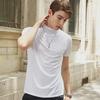 2024 Men's Milk Silk Slim Short-sleeve High-collar Solid Color T-shirt